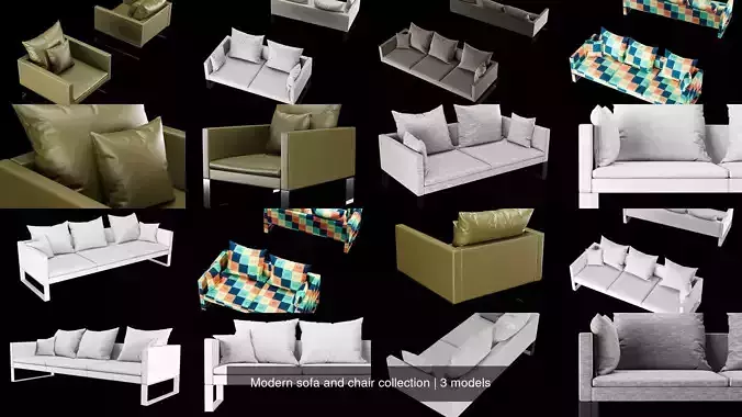 Modern sofa and chair collection 