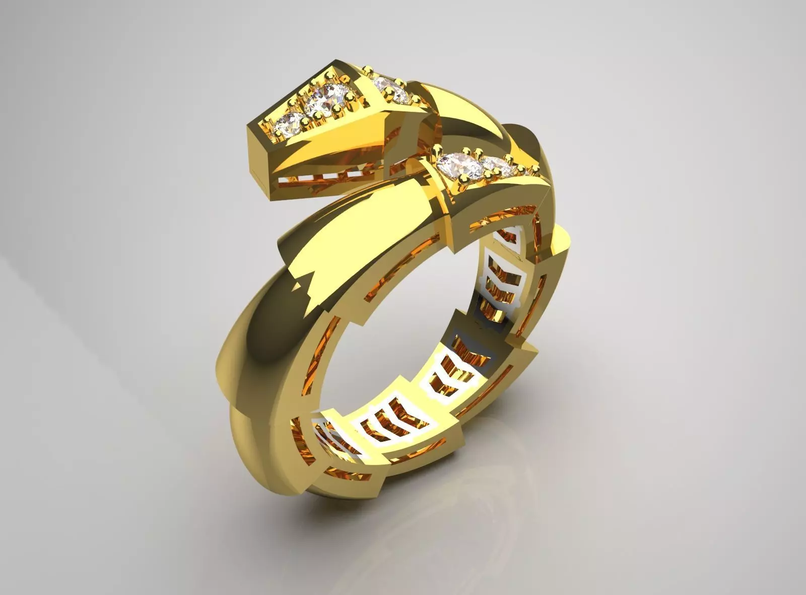 snake woman ring rr0053 3D print model