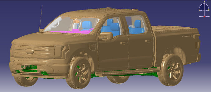  F150 Lightning 2022 Vehicle 3d scan data 3D model
