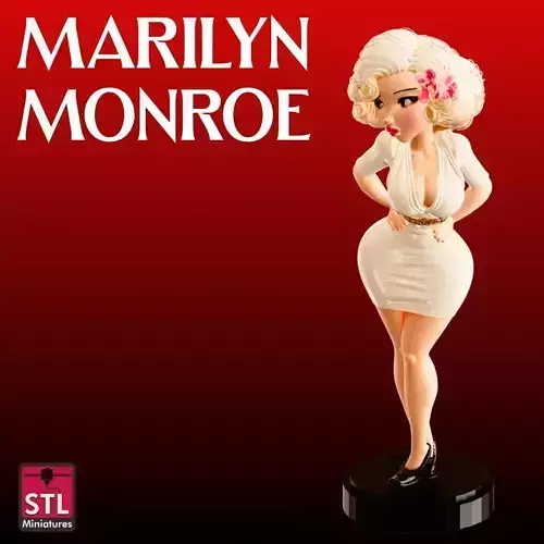 STL File Marilyn Monroe Classic Starlet Miniature