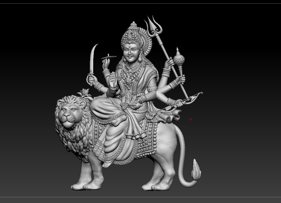 Durga maa Sherawali maa 3D print model 3D print model_5