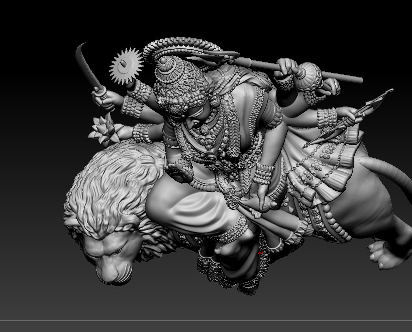 Durga maa Sherawali maa 3D print model 3D print model_22