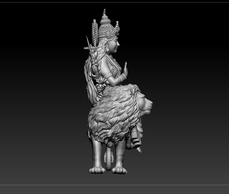 Durga maa Sherawali maa 3D print model 3D print model_14