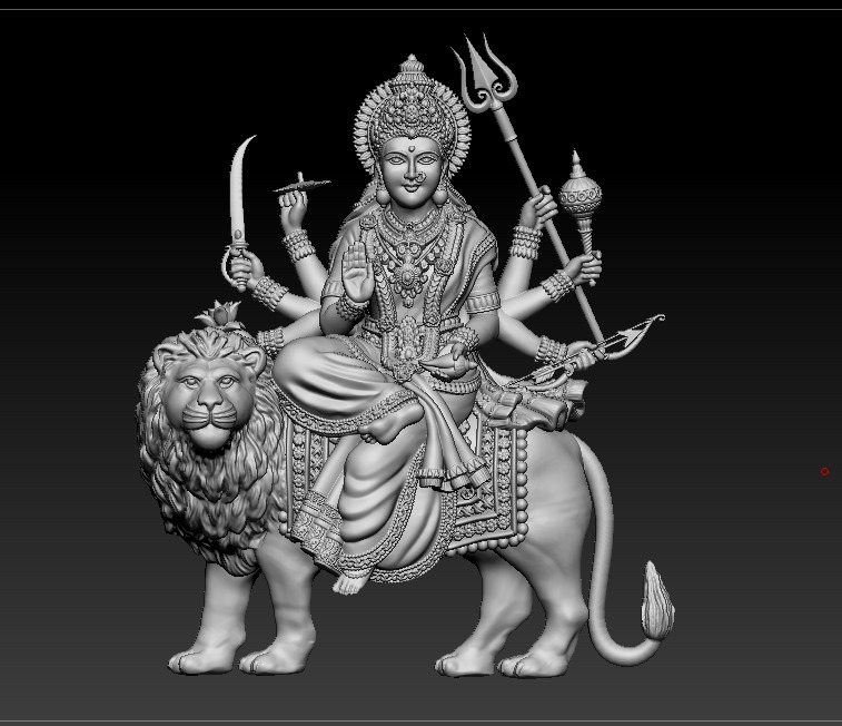 Durga maa Sherawali maa 3D print model 3D print model_16