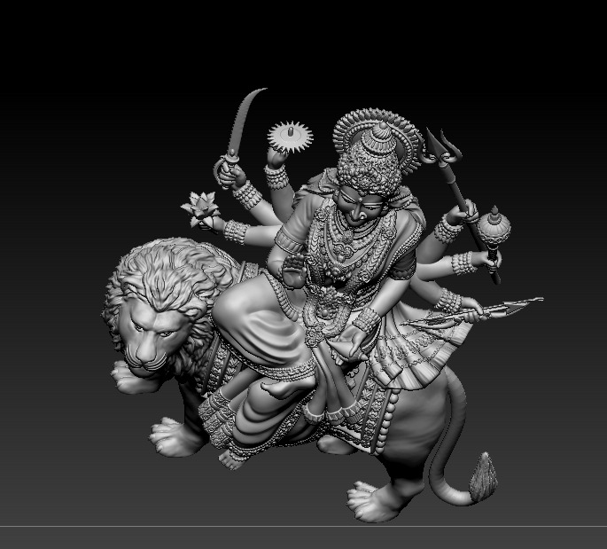 Durga maa Sherawali maa 3D print model 3D print model_18