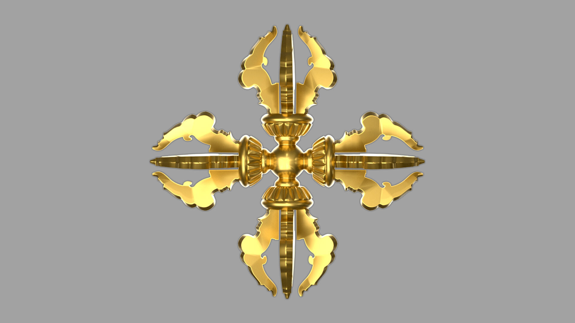 Vajra Ritual Thunderbolt Weapon 3D model_9