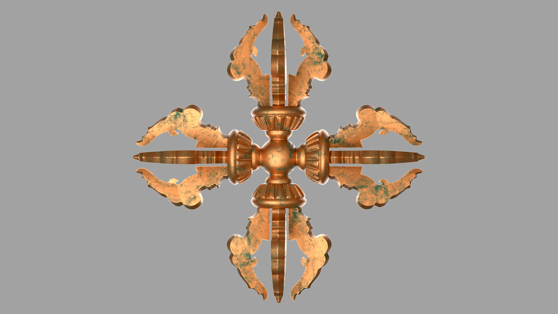 Vajra Ritual Thunderbolt Weapon 3D model_12