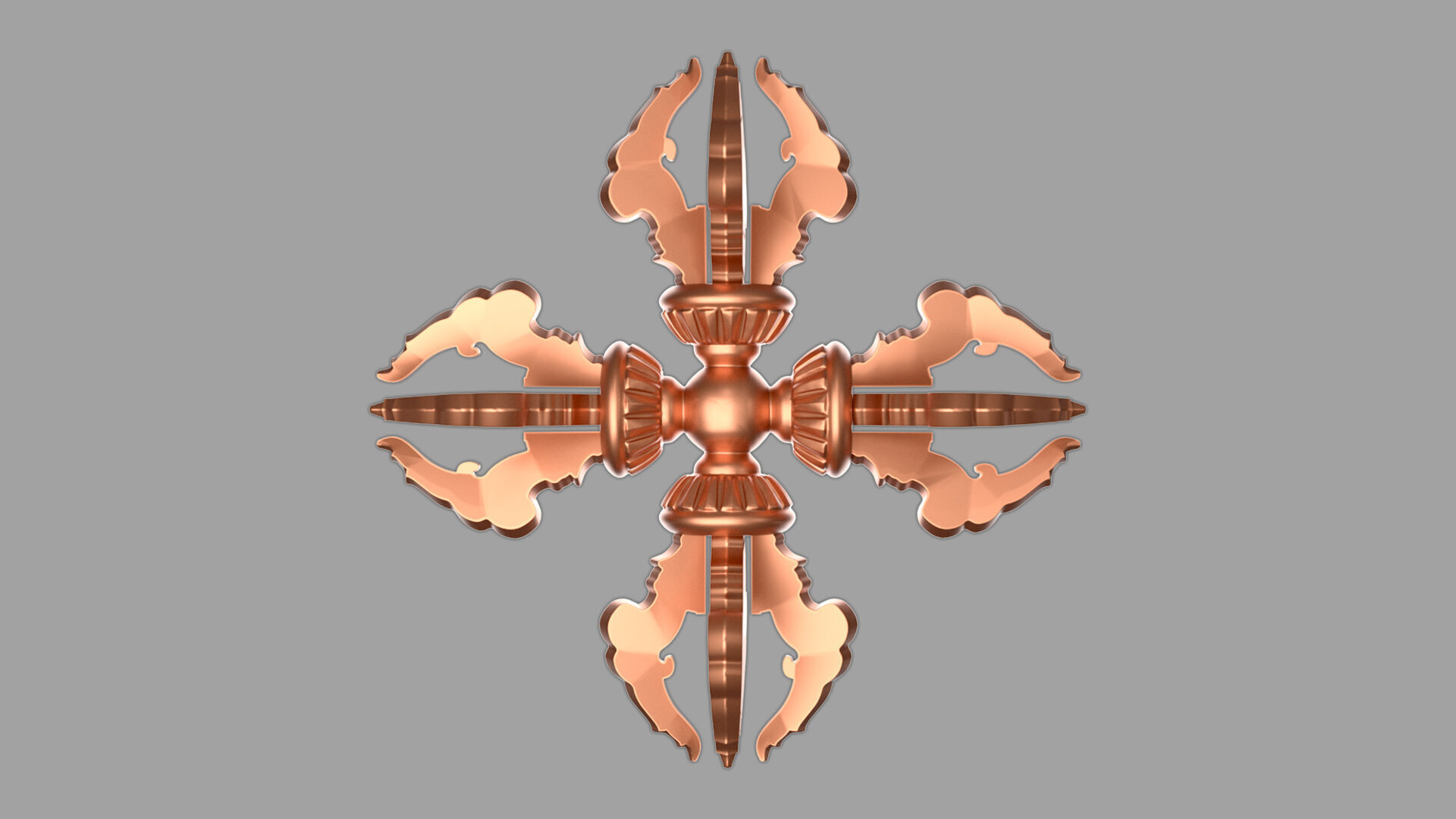 Vajra Ritual Thunderbolt Weapon 3D model_11