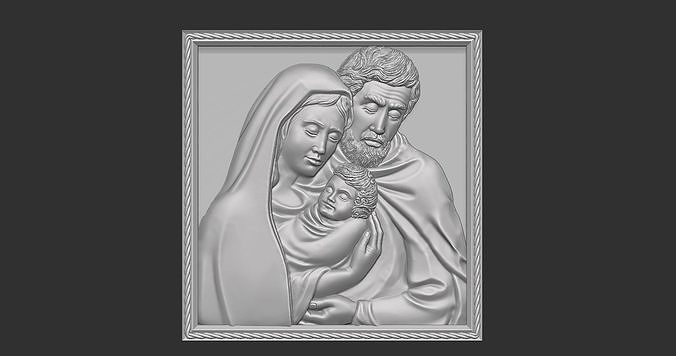 Special Holy Family 3D print model 3D print model