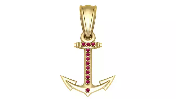  anchor Pendant   3D printable model     
