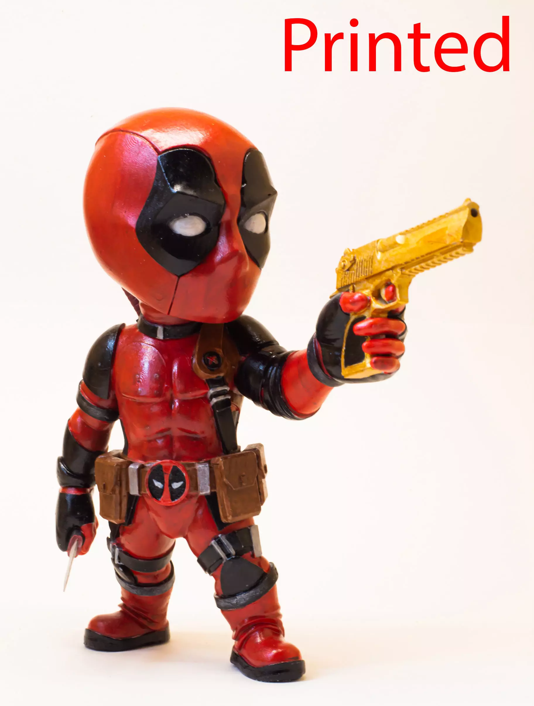 Deadpool cartoon 3D print model_0