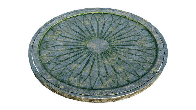 Manhole Cover Low-poly 3D model