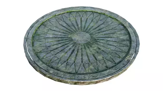 Manhole Cover Low-poly 3D model