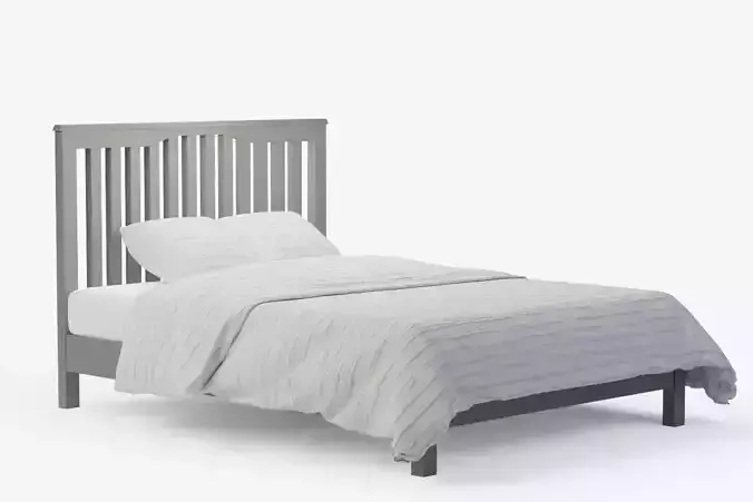 Kendall Low Footboard Full Bed Conversion Kit Gray UPS