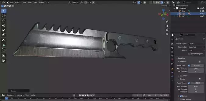 Game Ready Tactical Combat Cleaver  PBR Textured  