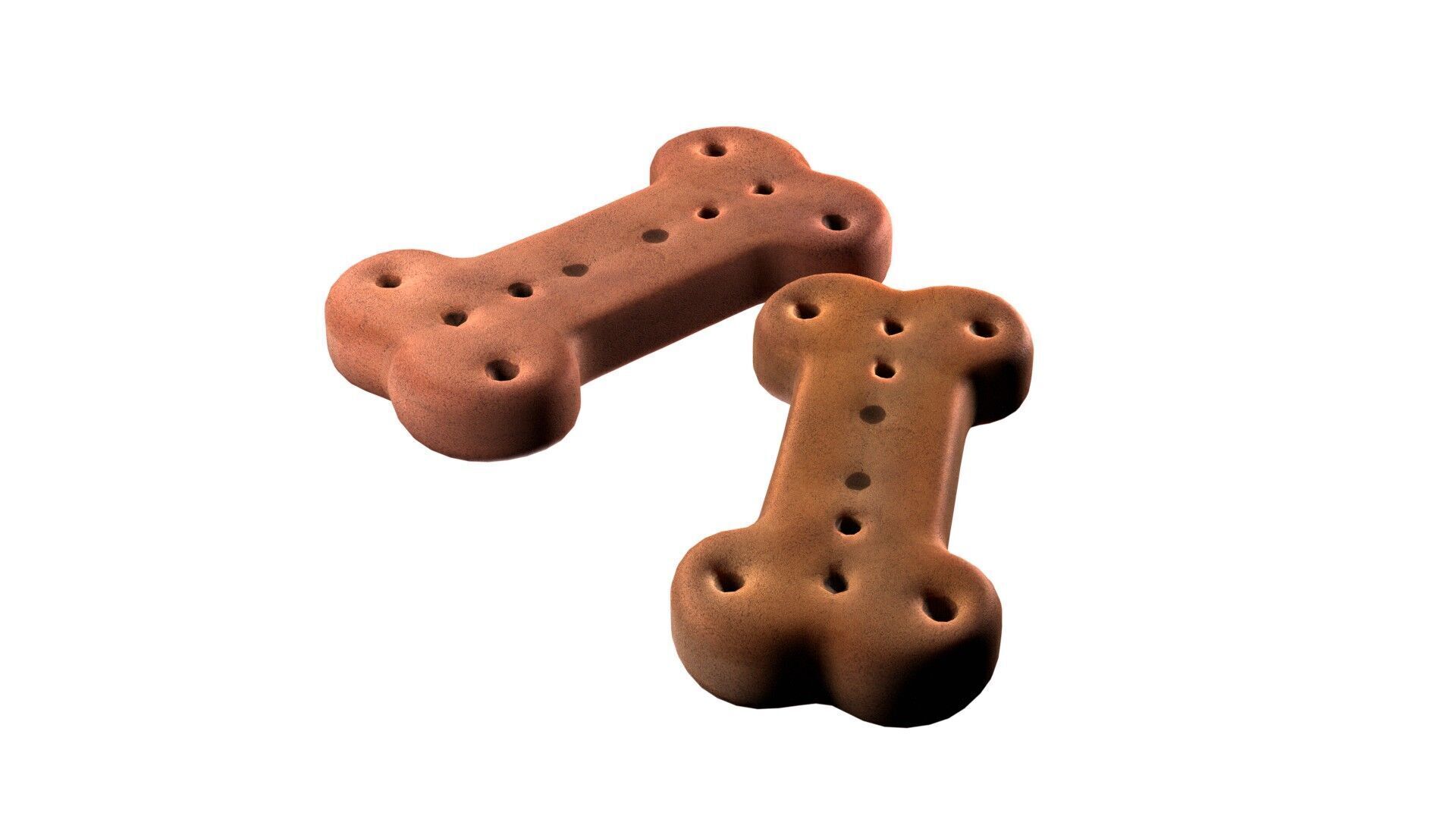 Dog food bone   Low-poly 3D model_1