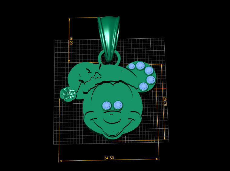 Christmas Pendant 3D printable model 3D print model_3