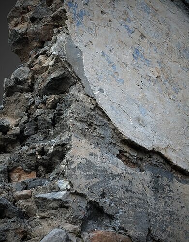 Abandoned House Ruined Part Scan - Broken Wall 04 3D model