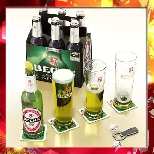 Becks Beer Collection 3D model