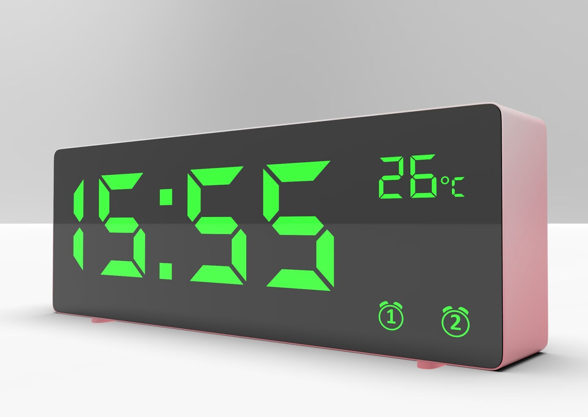CLOCK REDWHITE GREEN Low-poly 3D model_2