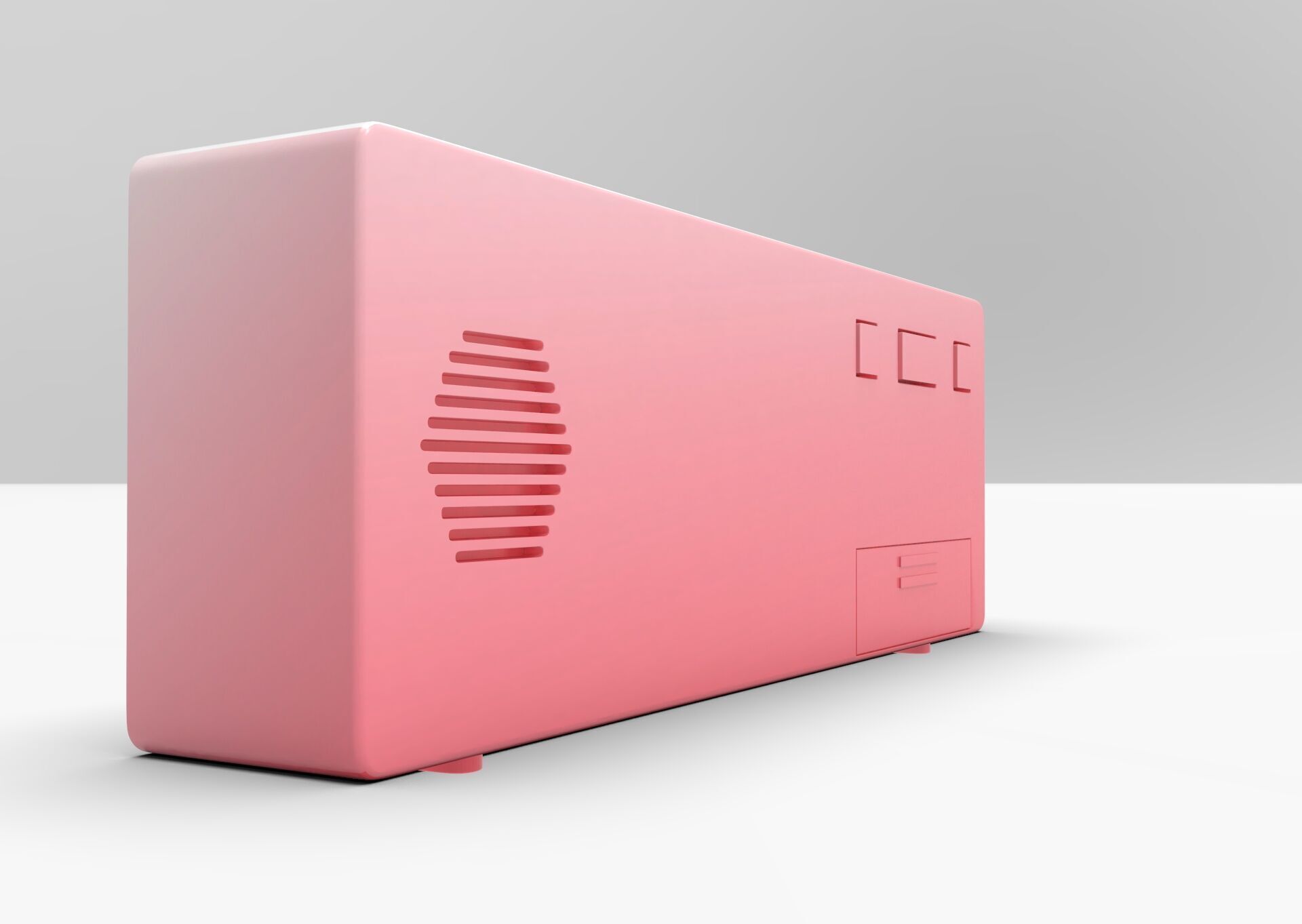 CLOCK REDWHITE GREEN Low-poly 3D model_5