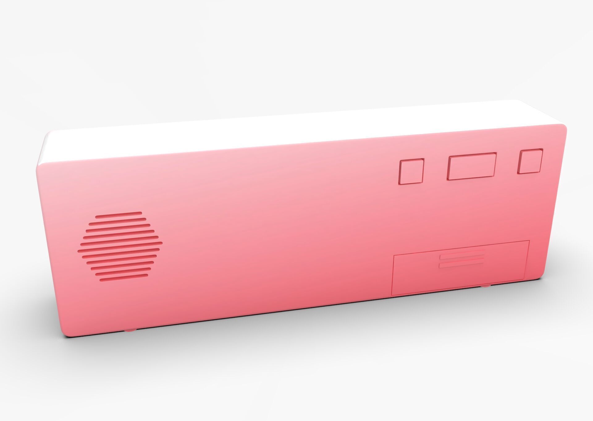 CLOCK REDWHITE GREEN Low-poly 3D model_6