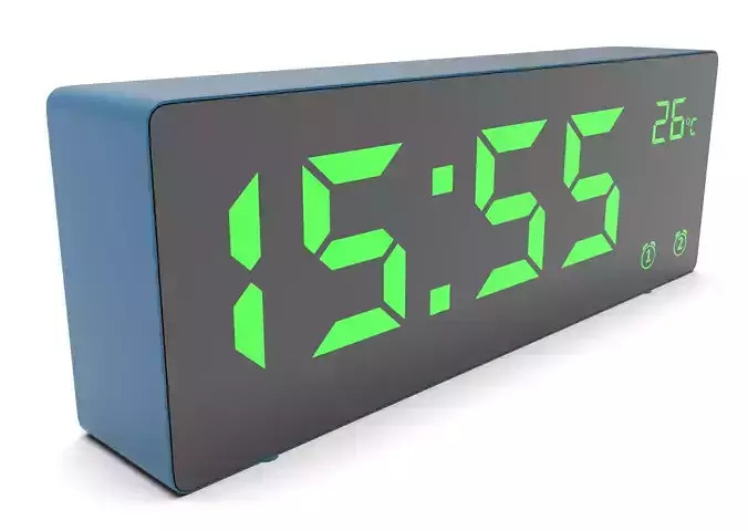 CLOCK  BLUE GREEN