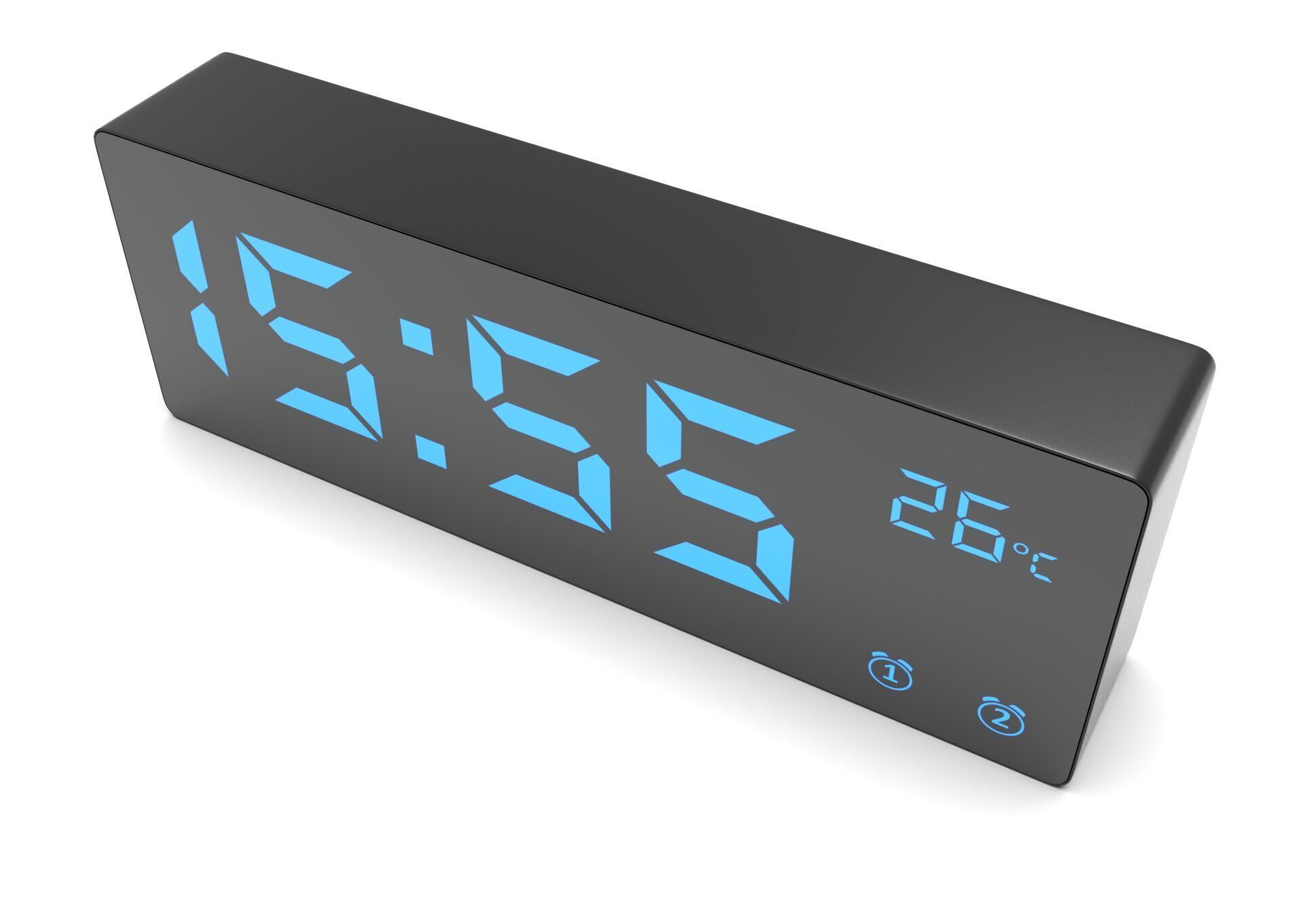 CLOCK BLACK BLUE Low-poly 3D model_10