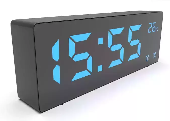 CLOCK BLACK BLUE