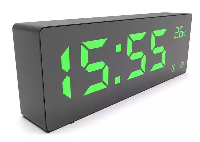 CLOCK BLACK GREEN