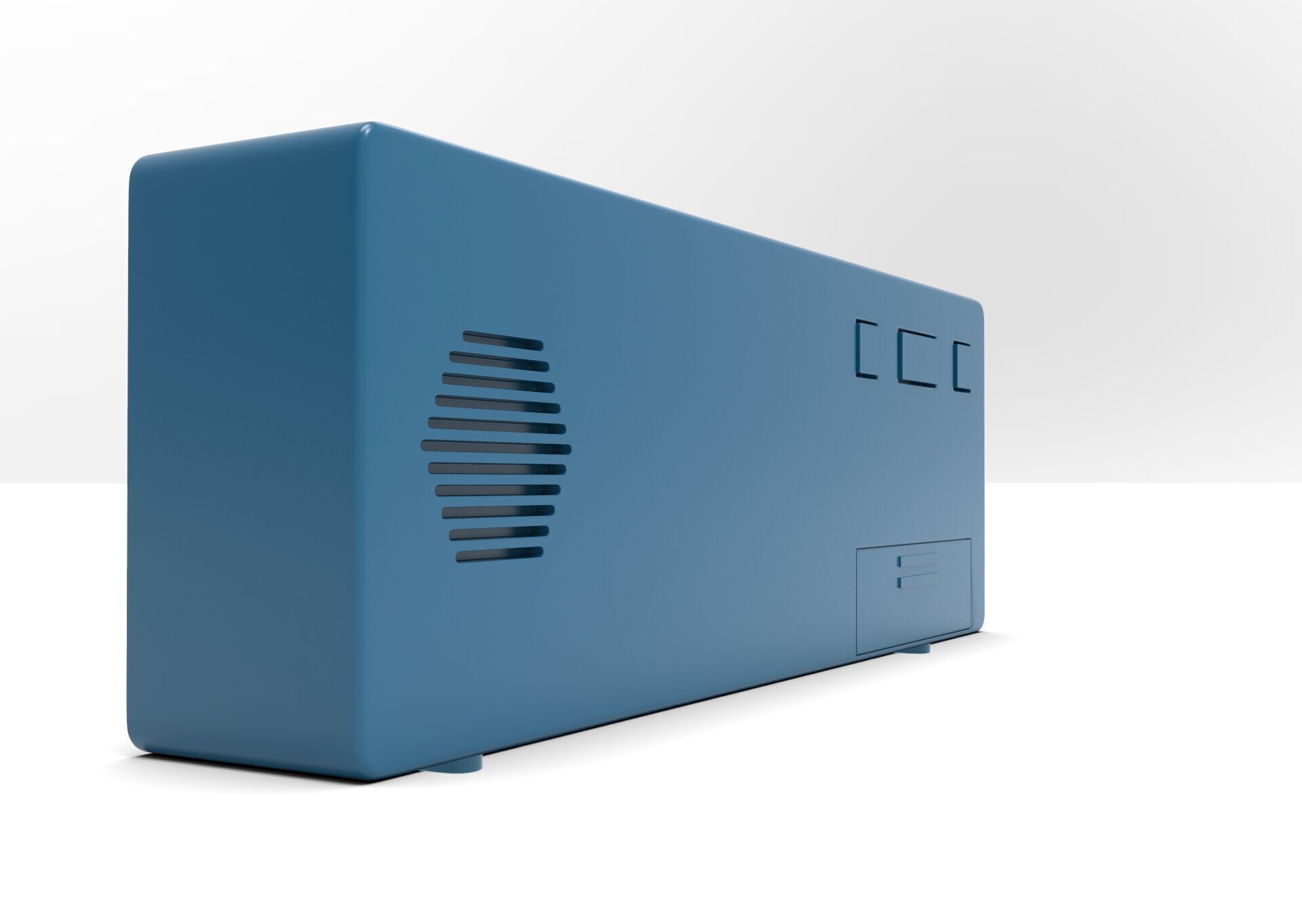 CLOCK BLUE RED Low-poly 3D model_5