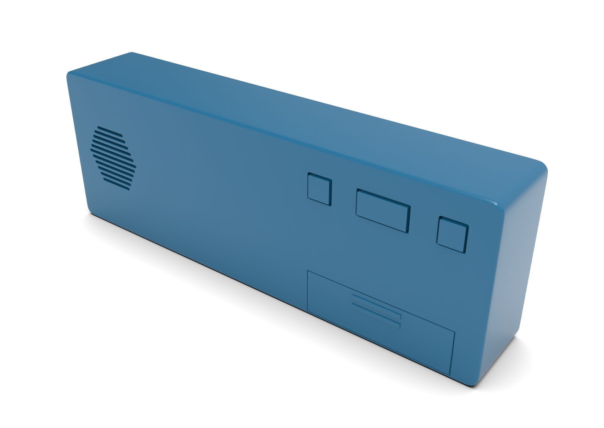 CLOCK BLUE RED Low-poly 3D model_7