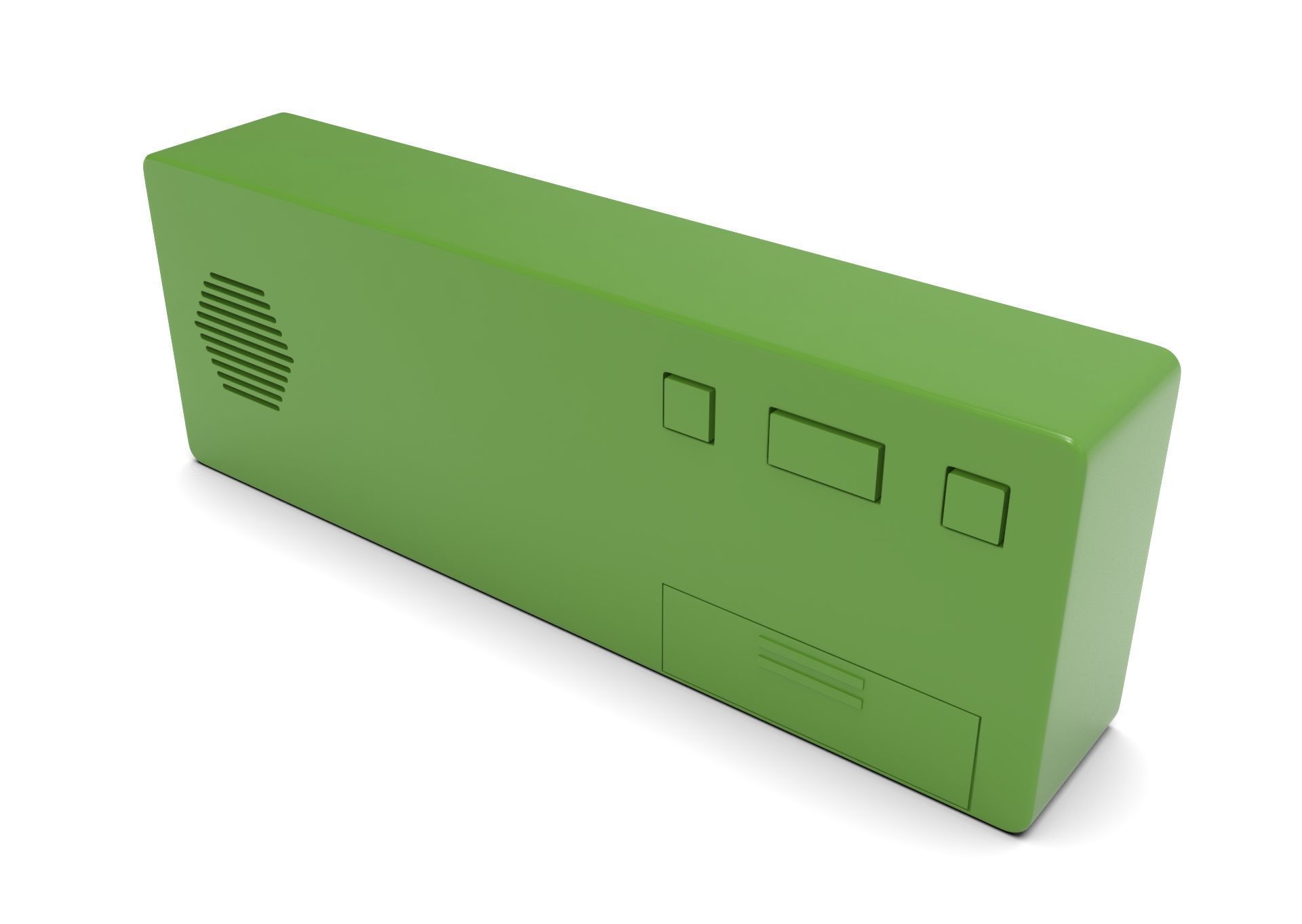 CLOCK GREEN BLUE Low-poly 3D model_7