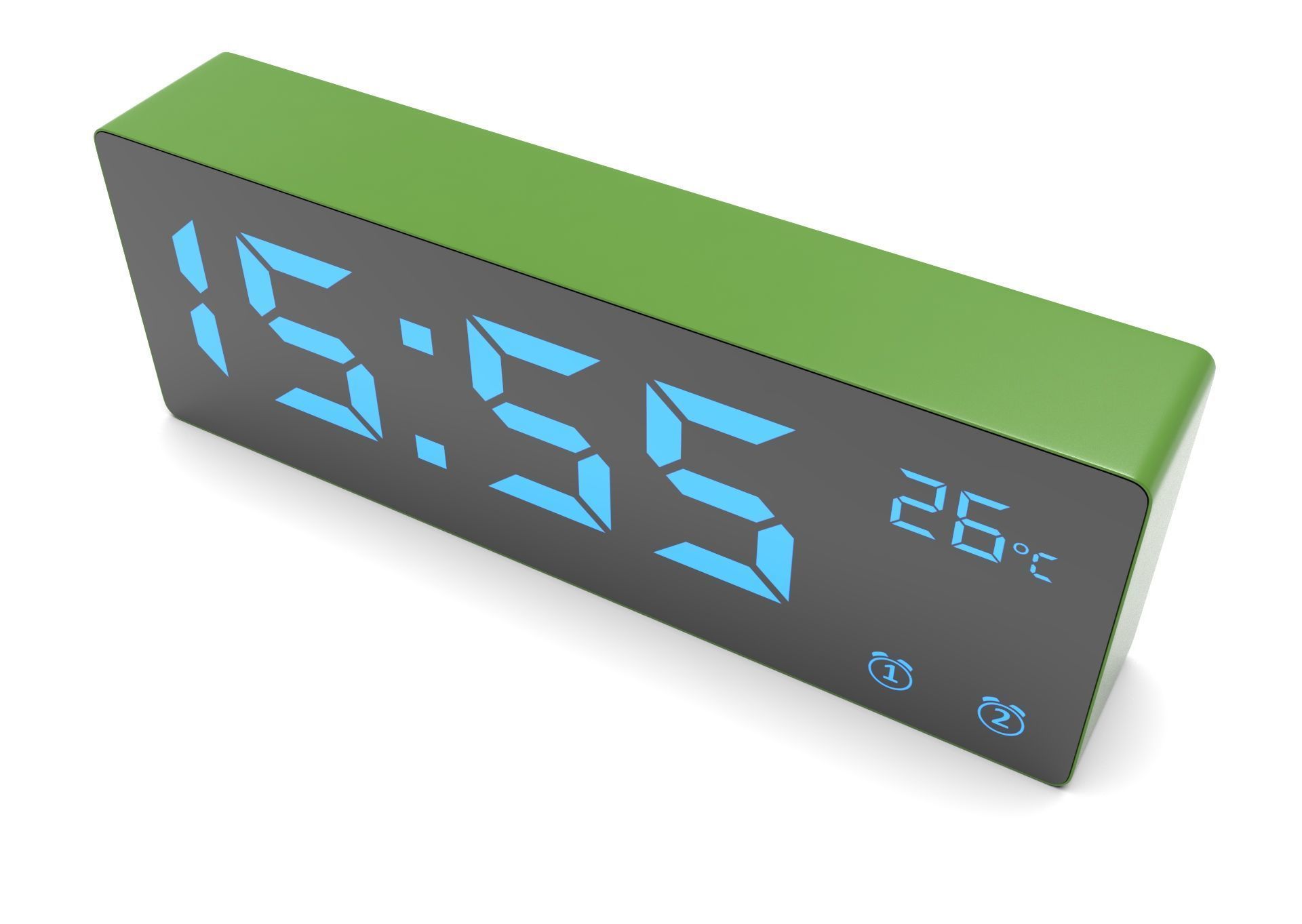 CLOCK GREEN BLUE Low-poly 3D model_9