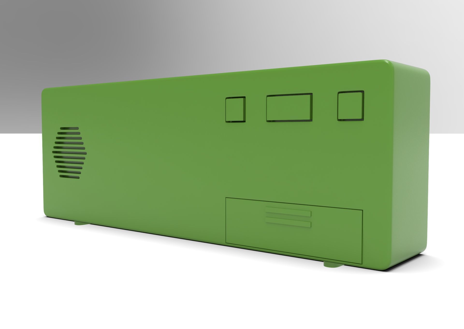 CLOCK GREEN BLUE Low-poly 3D model_4