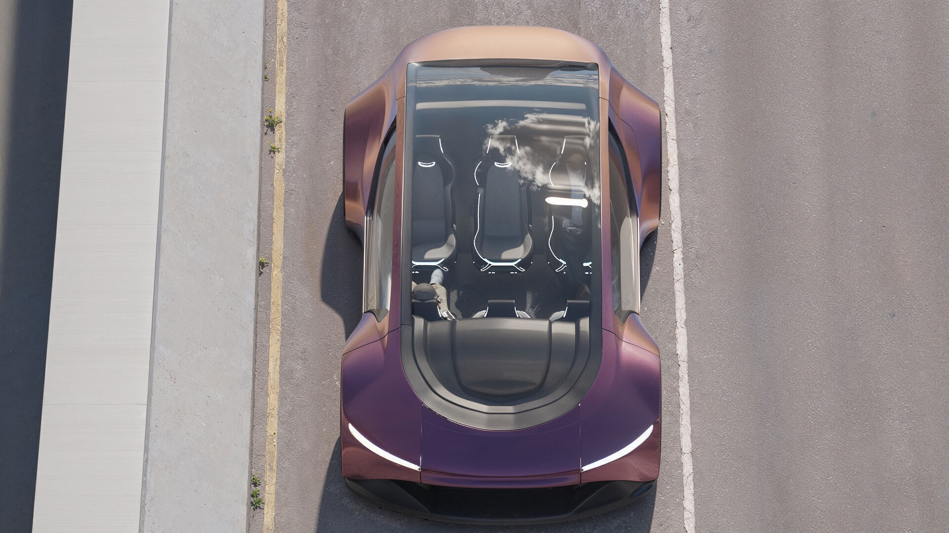 Self-driving car with interior 3D model 3D model_8