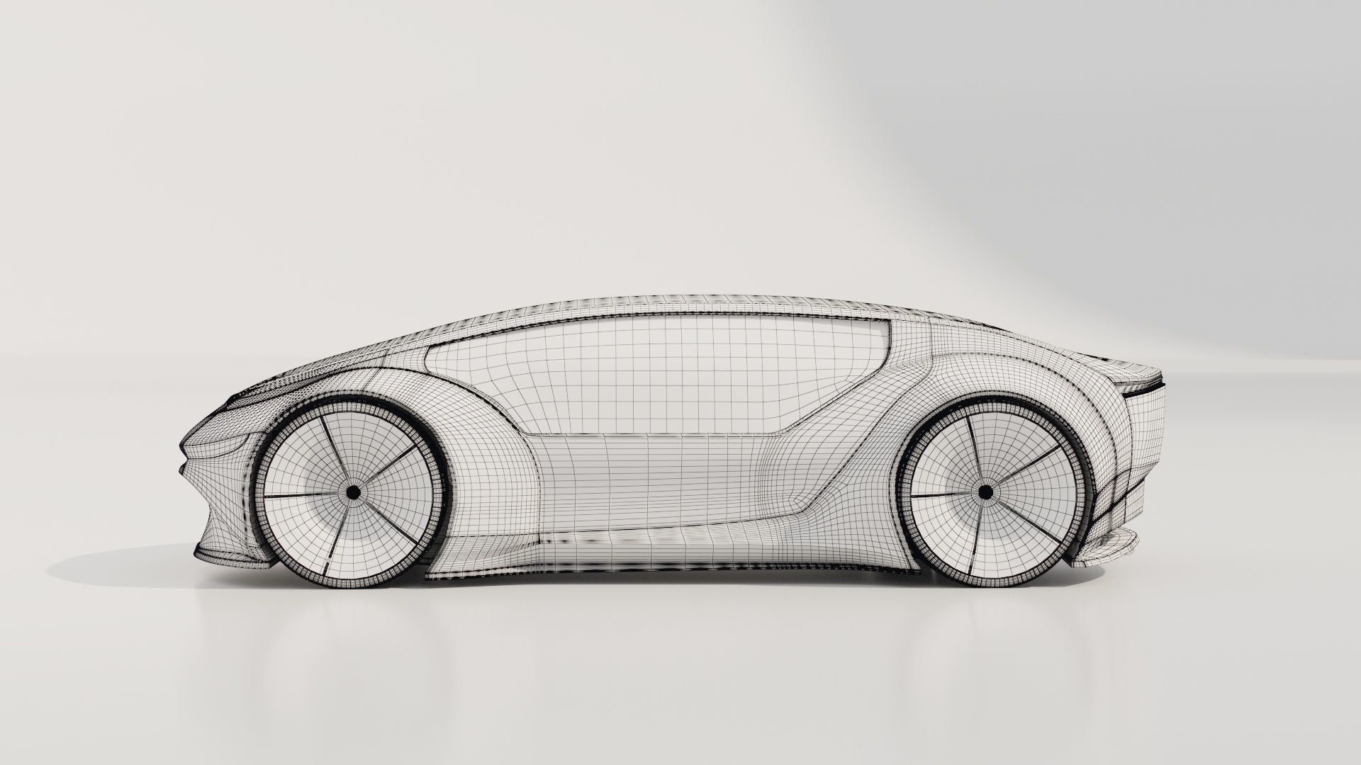 Self-driving car with interior 3D model 3D model_20