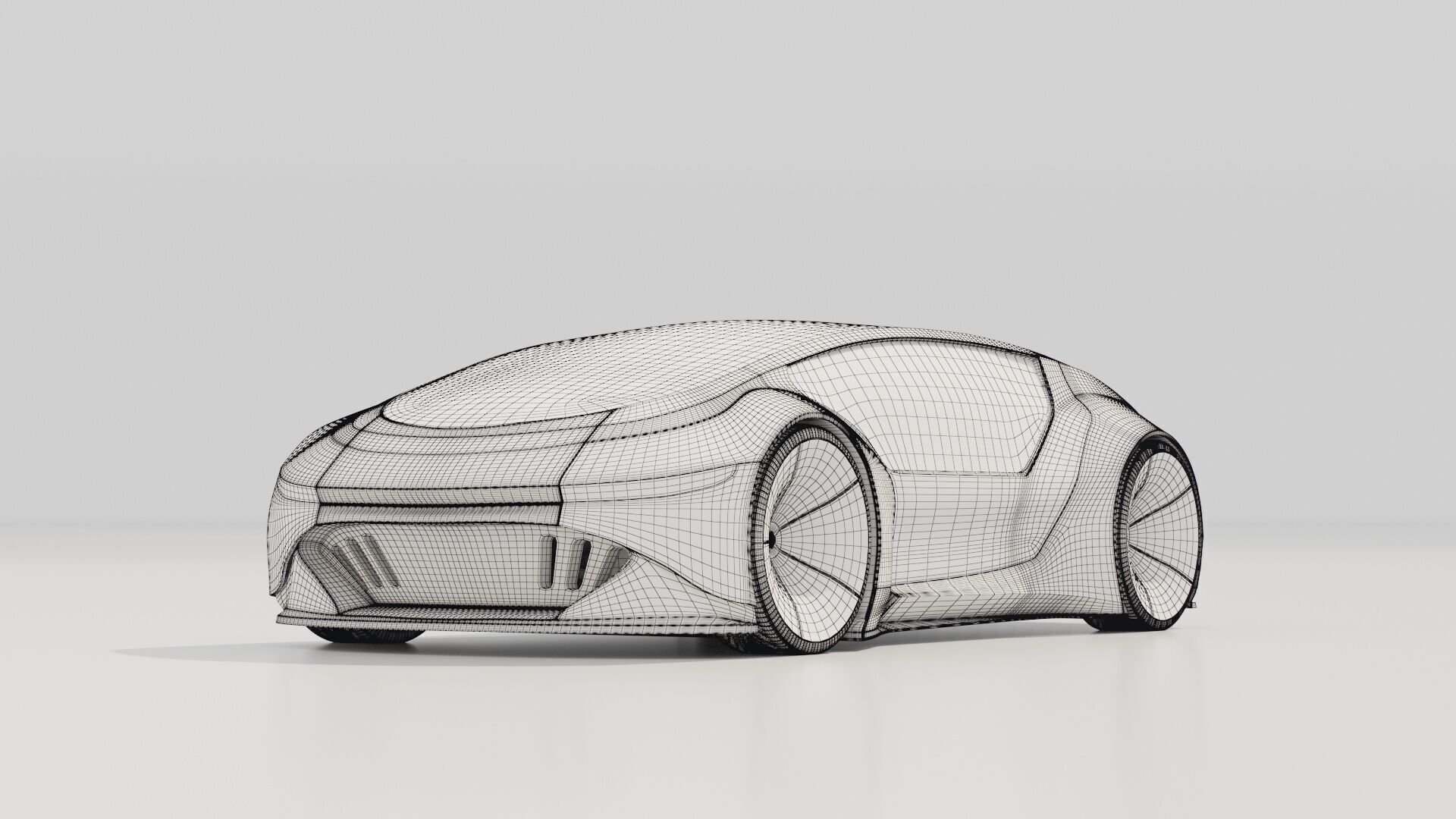 Self-driving car with interior 3D model 3D model_18