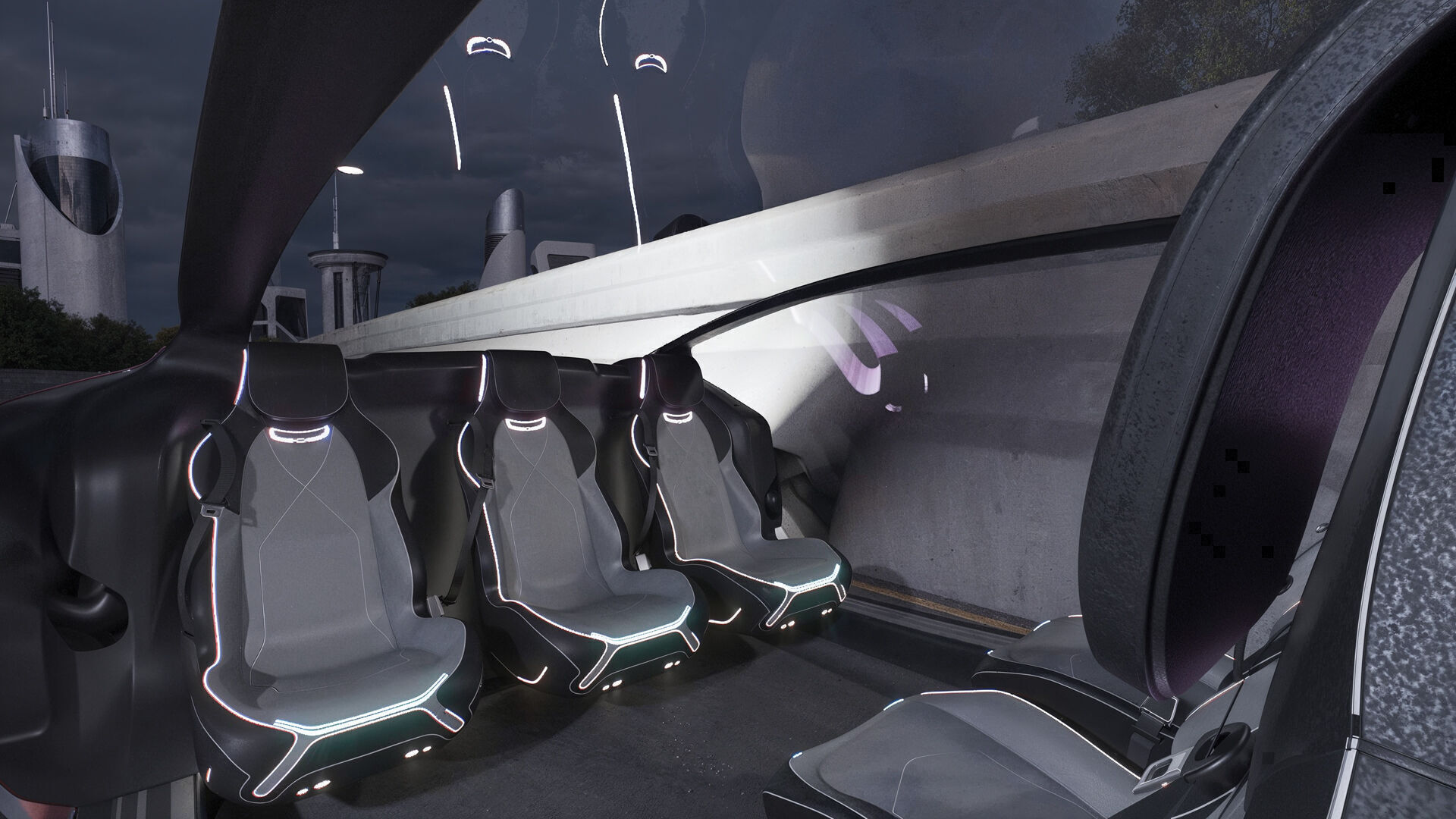 Self-driving car with interior 3D model 3D model_12