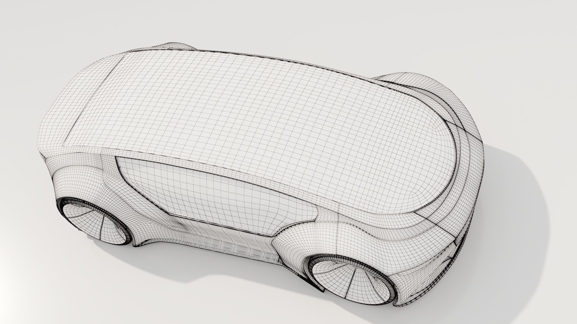 Self-driving car with interior 3D model 3D model_22