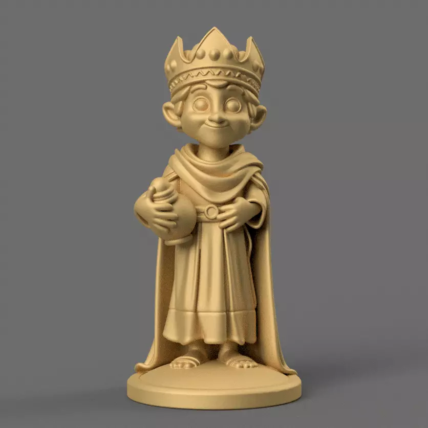 3D STL Balthazar with Myrrh for Nativity Display 3D print model_0