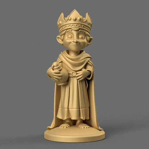 3D STL Balthazar with Myrrh for Nativity Display 3D print model