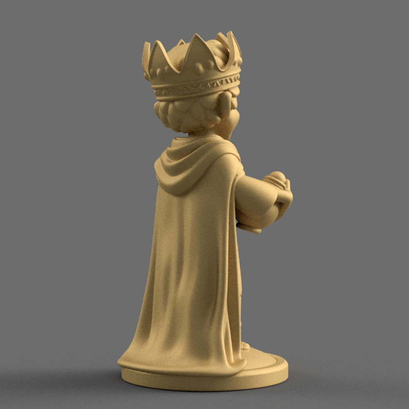 3D STL Balthazar with Myrrh for Nativity Display 3D print model_5