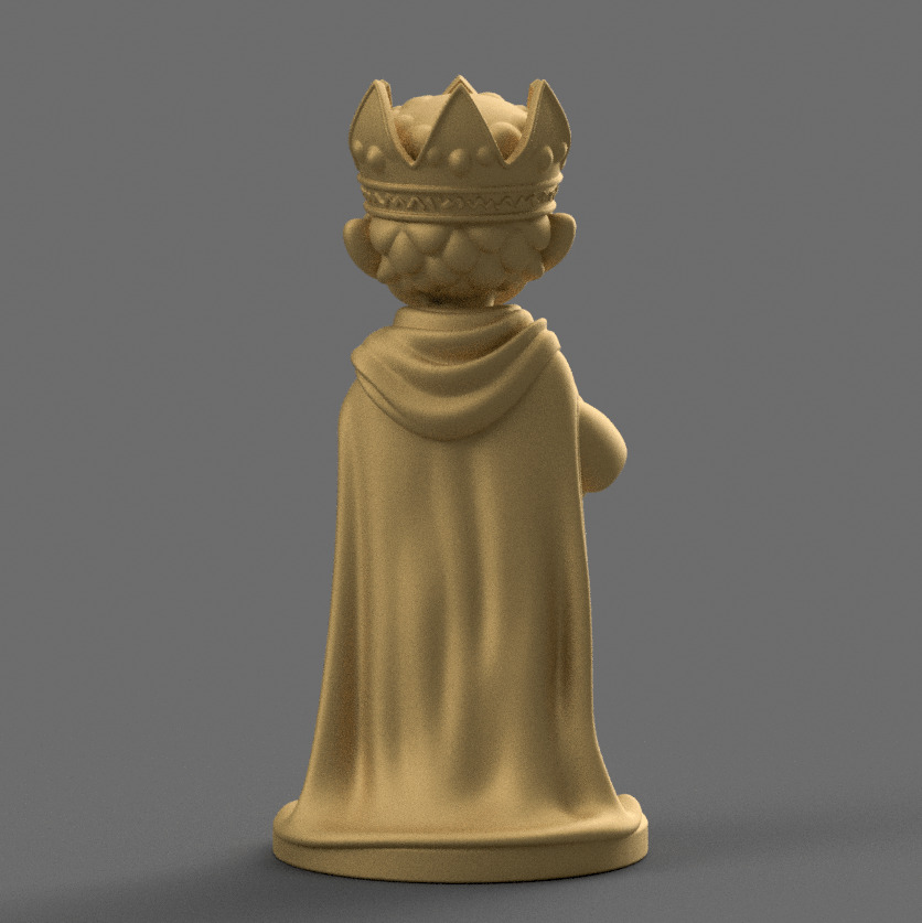 3D STL Balthazar with Myrrh for Nativity Display 3D print model_4