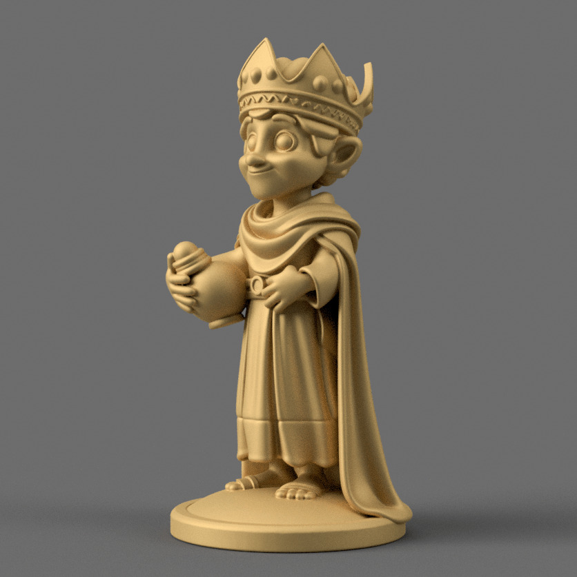 3D STL Balthazar with Myrrh for Nativity Display 3D print model_1