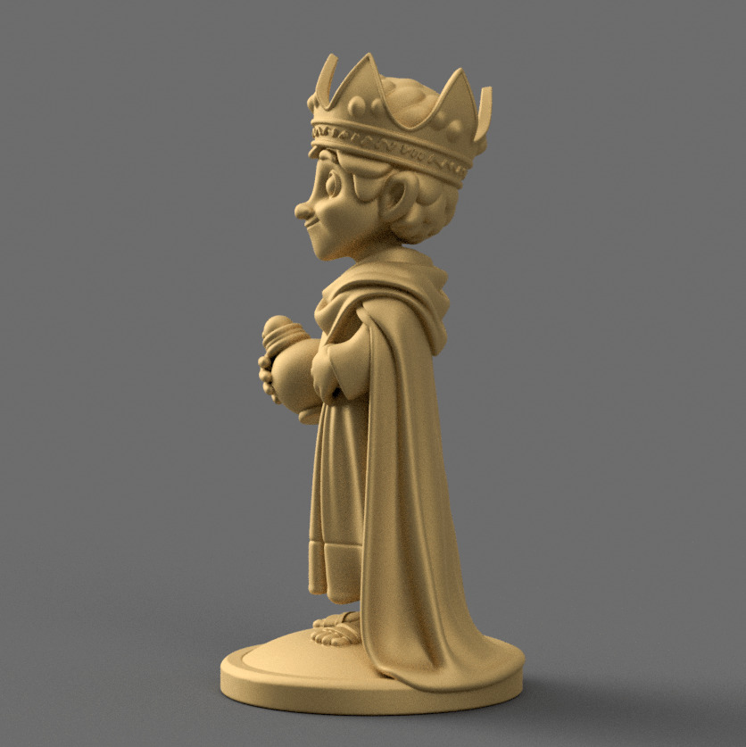 3D STL Balthazar with Myrrh for Nativity Display 3D print model_2
