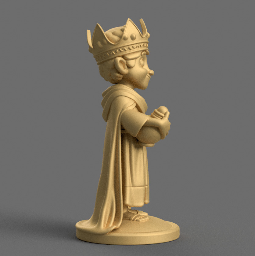 3D STL Balthazar with Myrrh for Nativity Display 3D print model_6