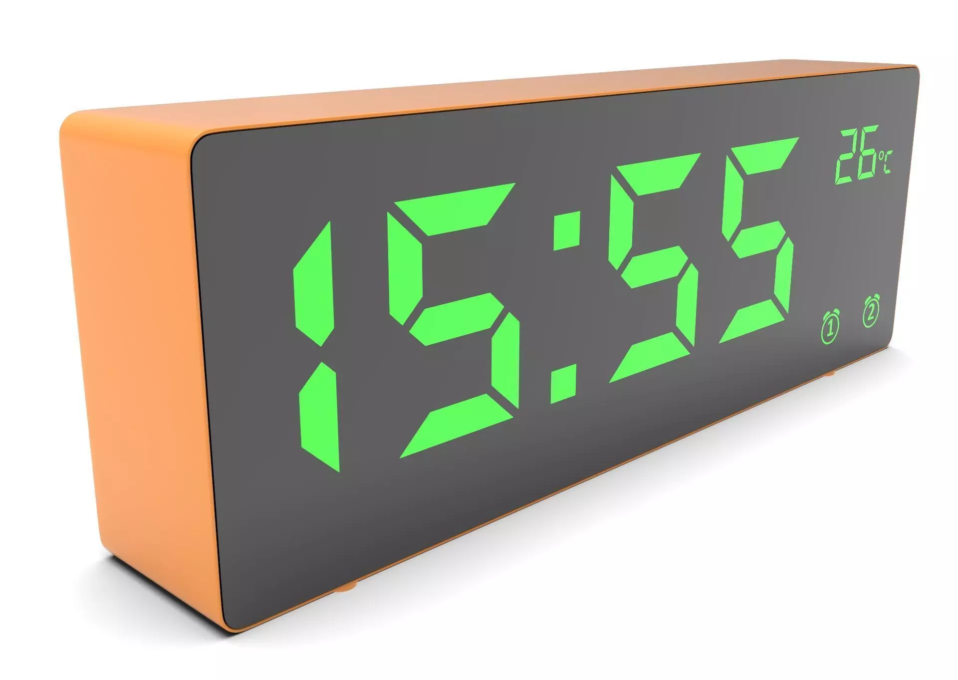 CLOCK ORANGE GREEN Low-poly 3D model_0