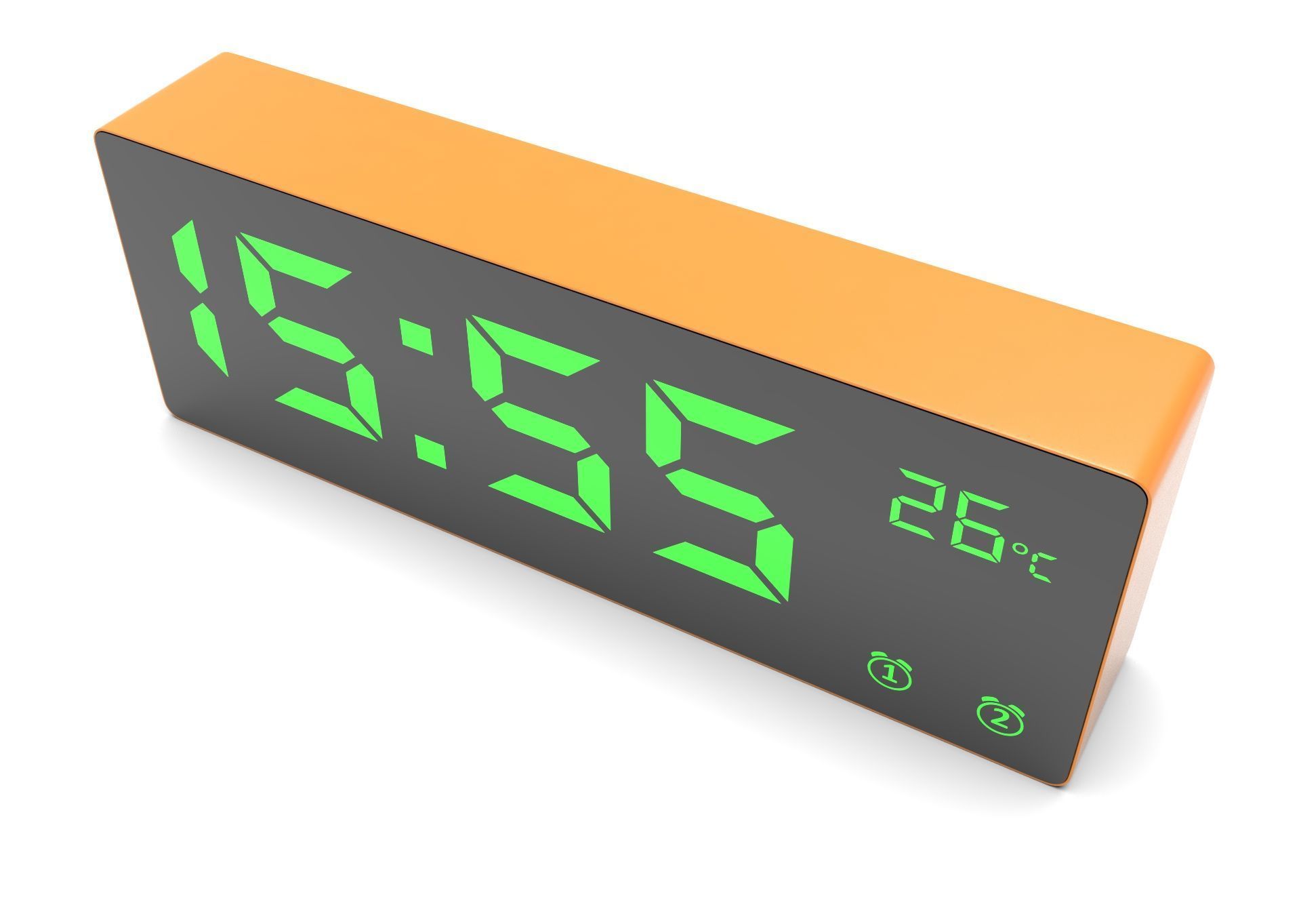 CLOCK ORANGE GREEN Low-poly 3D model_9