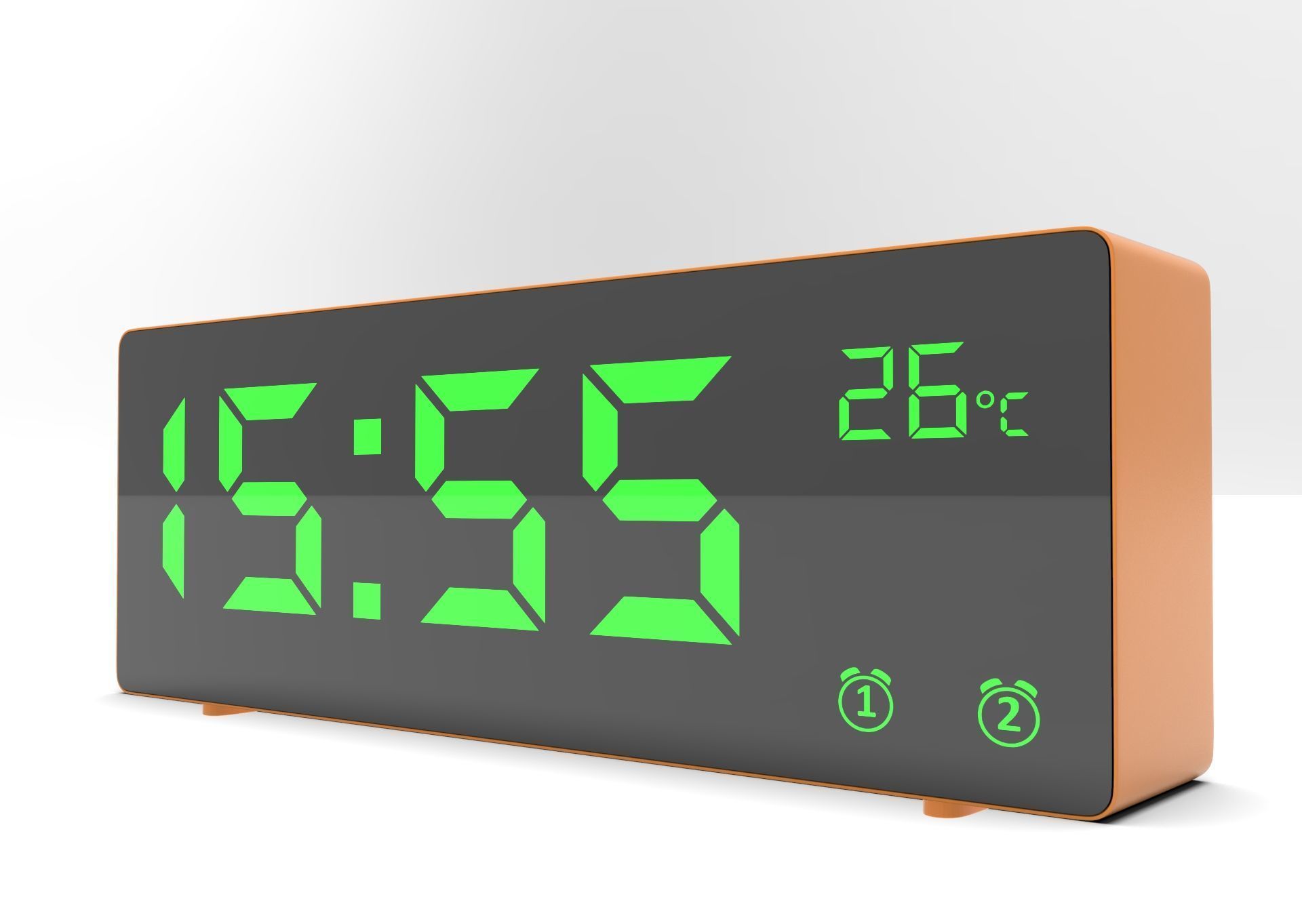 CLOCK ORANGE GREEN Low-poly 3D model_2